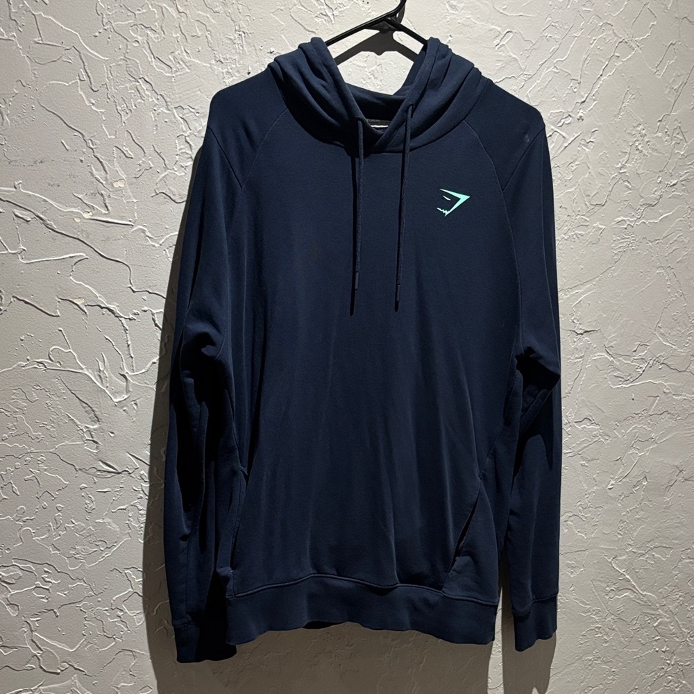 Gymshark Navy Hoodie with Teal Logo